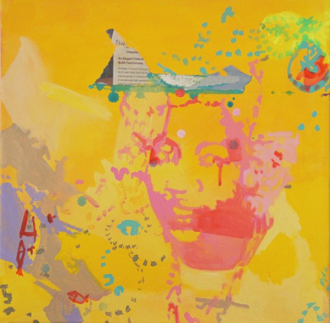 (1) Octobre Rose, Acrylique 40x40 cm