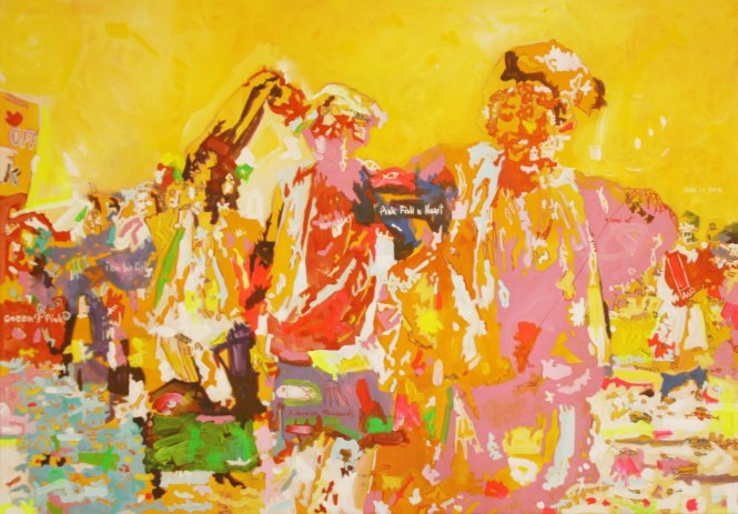 Rythme de la couleur, Acrylique 70x100 cm