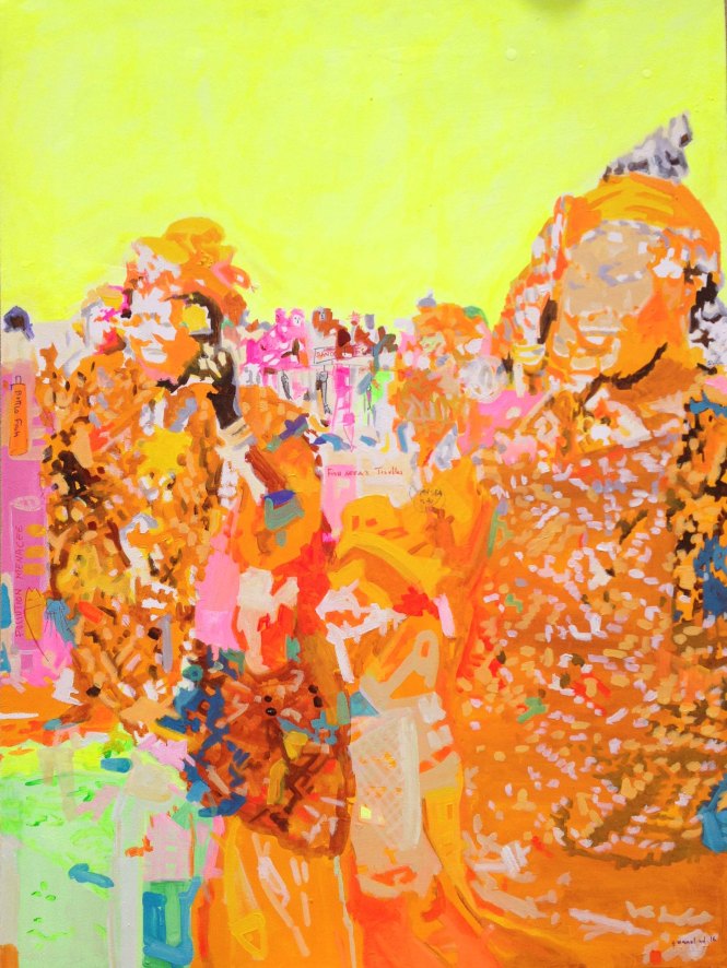 Ambiance, acrylique sur toile, 100x75 cm