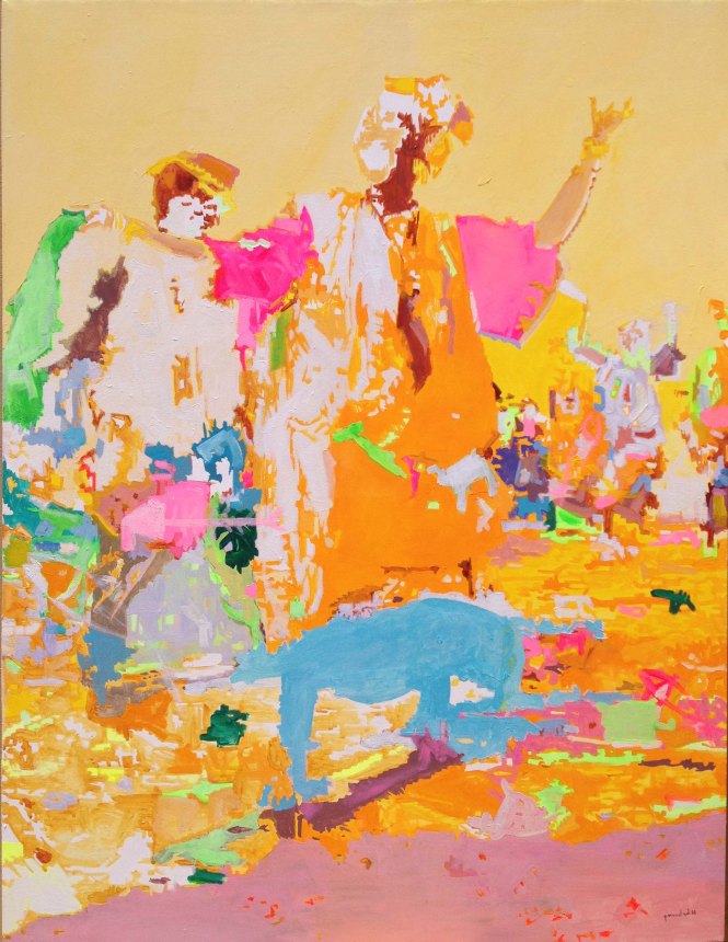 festivité, acrylique sur toile, 130x100 cm (2)