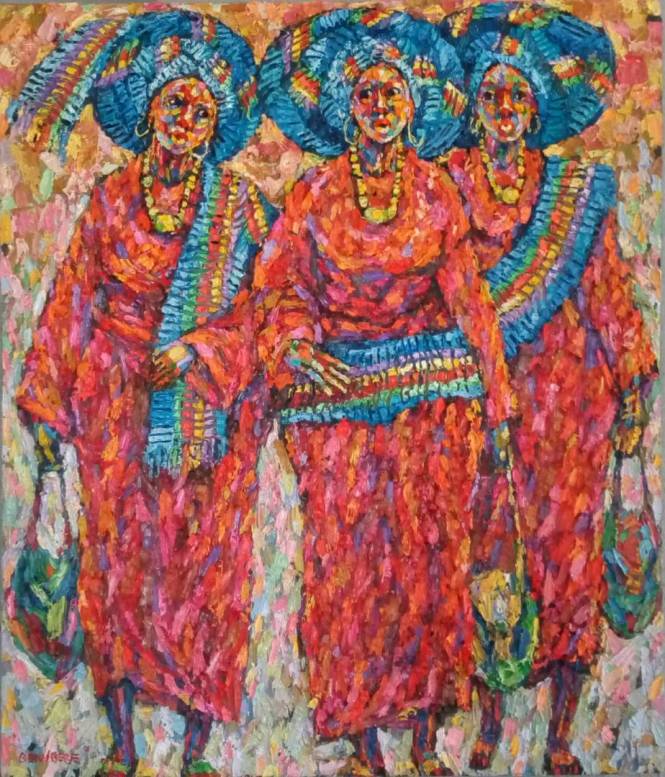 Asoebi Arrival (red) 93 x 109cm