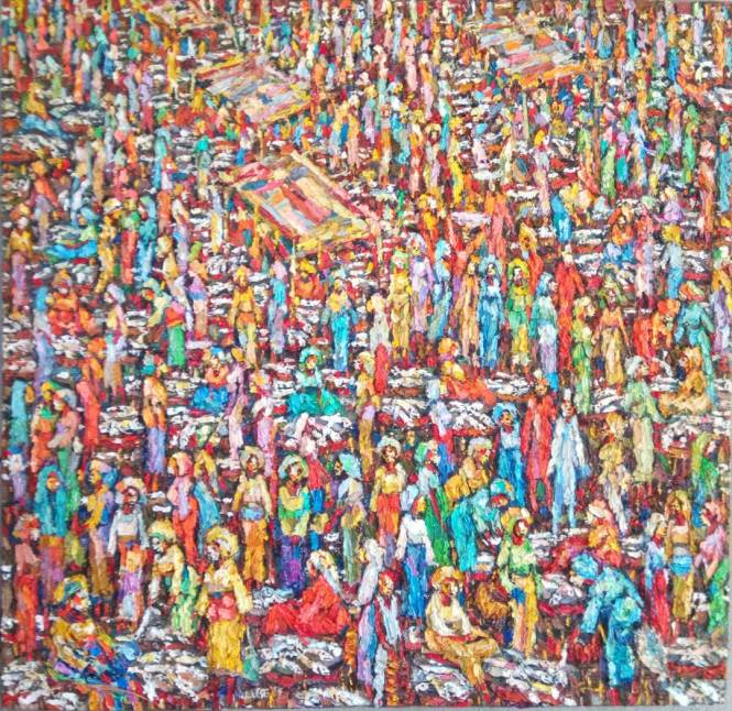 Fish Market 129 x 124 cm