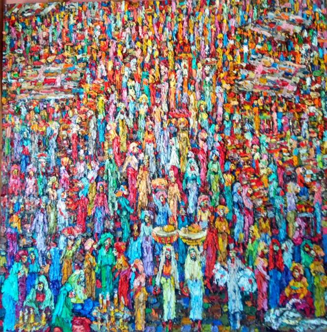 Market Day (nono ladies) 117 x 115 cm