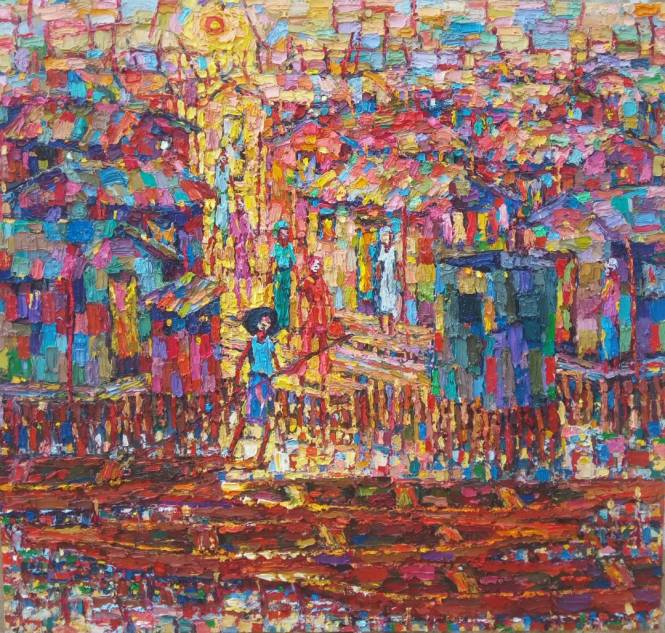 Urban slum (2) 108 x 113cm