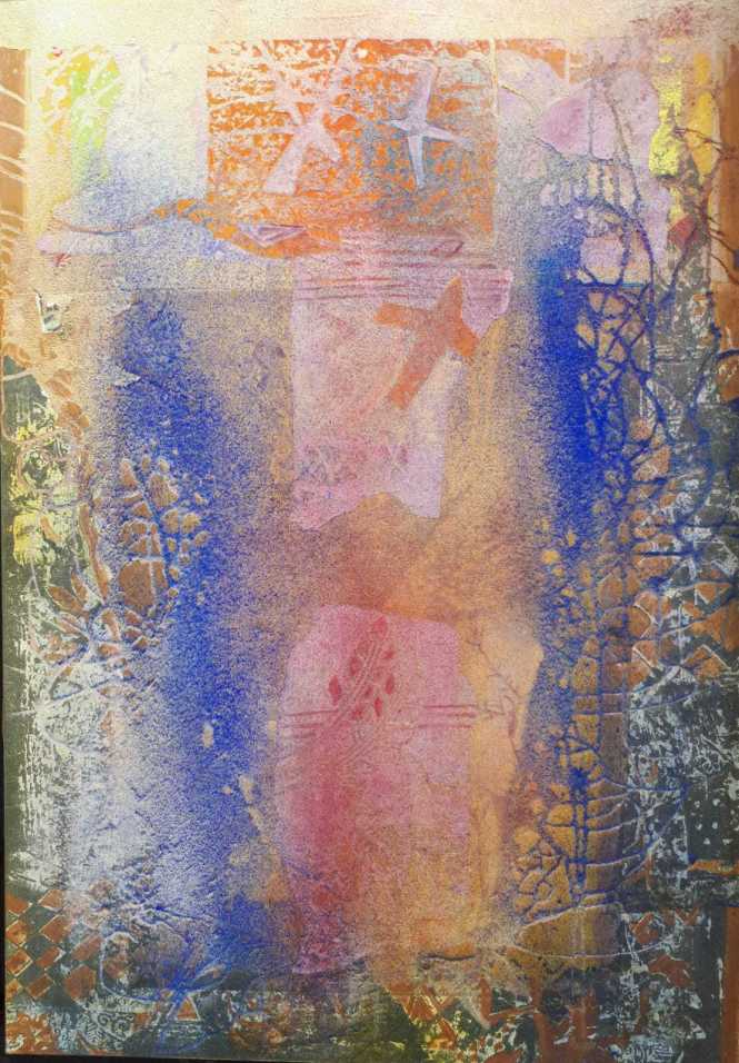 Dialogue entre le cerf et l'oiseau 100 x 70